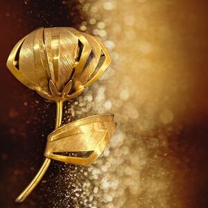 Vintage Tortolani 1950's Golden Blossom Brooch